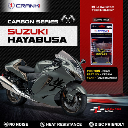 CRANK1 Brake Pads for Suzuki Hayabusa — Ceramic & Sintered, Front & Rear