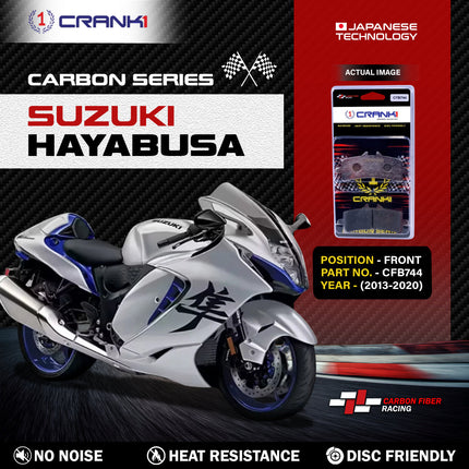 CRANK1 Brake Pads for Suzuki Hayabusa — Ceramic & Sintered, Front & Rear
