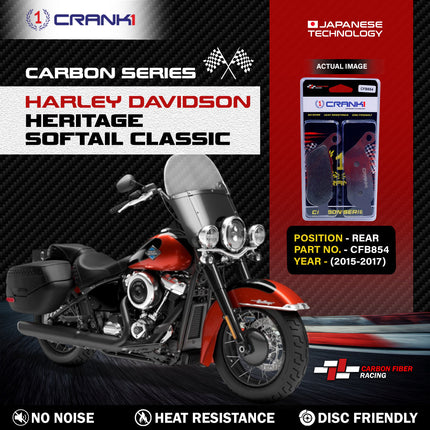 CRANK1 Brake Pads for Harley Davidson Heritage Softail Classic — Sintered, Front & Rear