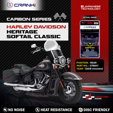 CRANK1 Brake Pads for Harley Davidson Heritage Softail Classic — Sintered, Front & Rear