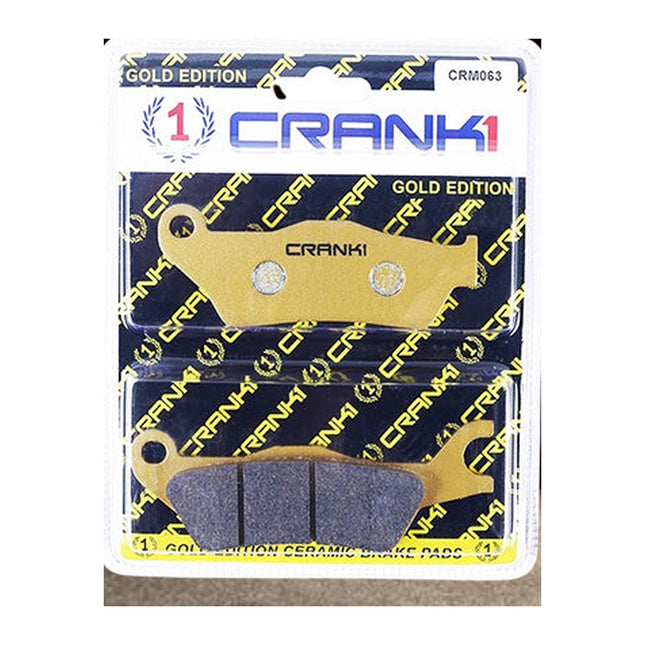 CRANK1 Brake Pads for Hero CBZ Xtreme, Ceramic, Front & Rear, in retail packaging