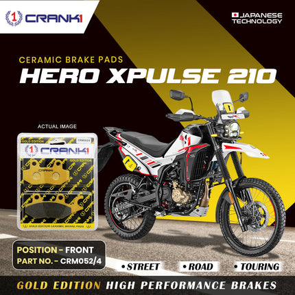 Ceramic Brake Pads For Hero Xpulse 210 - Front - CRM052/4 - 1 Set - CRANK1