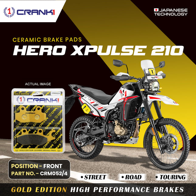 Ceramic Brake Pads For Hero Xpulse 210 - Front - CRM052/4 - 1 Set - CRANK1