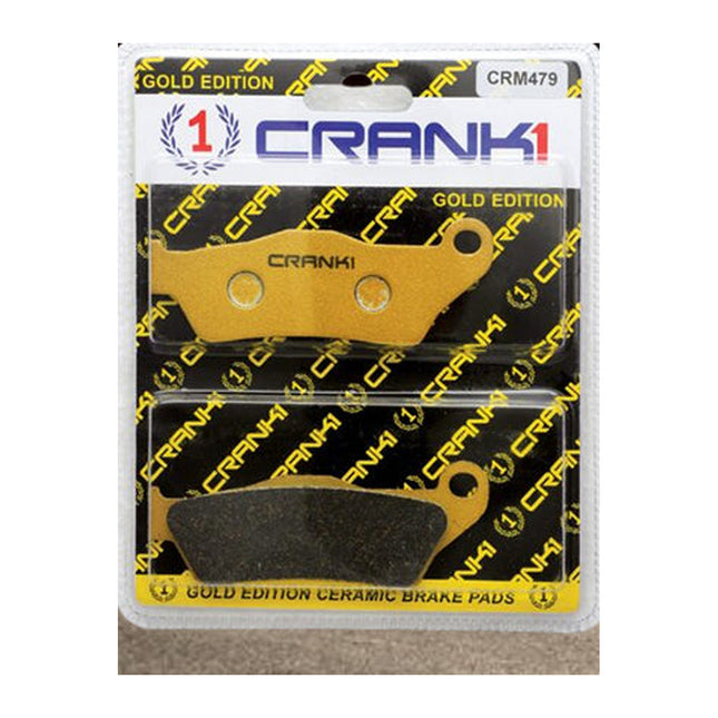 CRANK1 Brake Pads for Hero karizma XMR, Ceramic, Front & Rear, in retail packaging