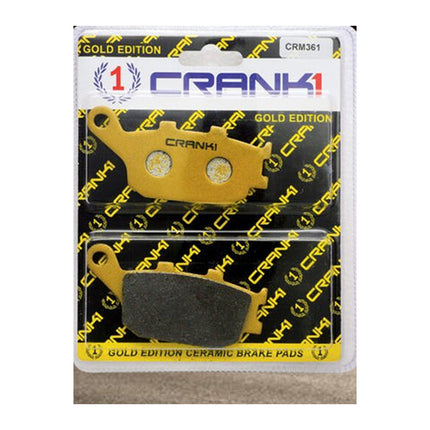 CRANK1 Brake Pads for Honda Africa Twin, Ceramic & Sintered, Front & Rear, in retail packaging