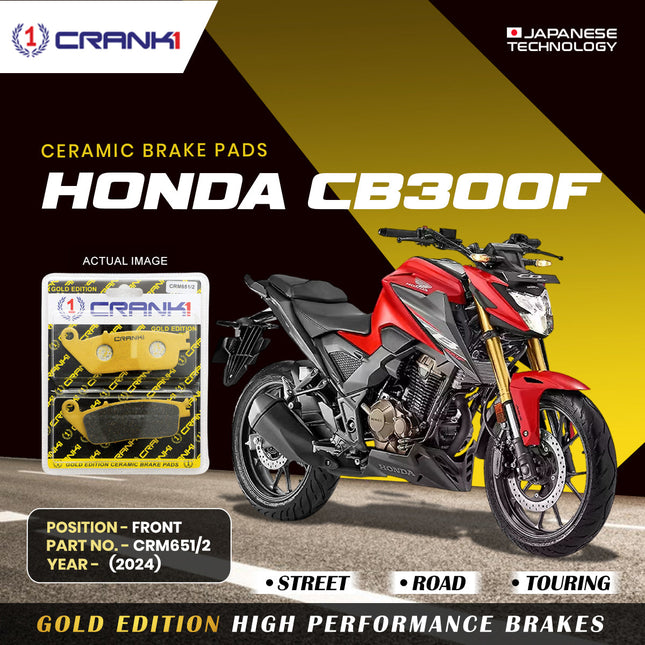 Ceramic Brake Pads For Honda CB300F (2024) - Front - CRM651/2 - 1 Set - CRANK1