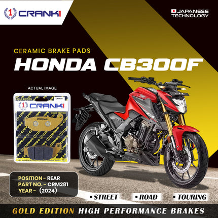 Ceramic Brake Pads For Honda CB300F (2024) - Rear - CRM281 - 1 Set - CRANK1