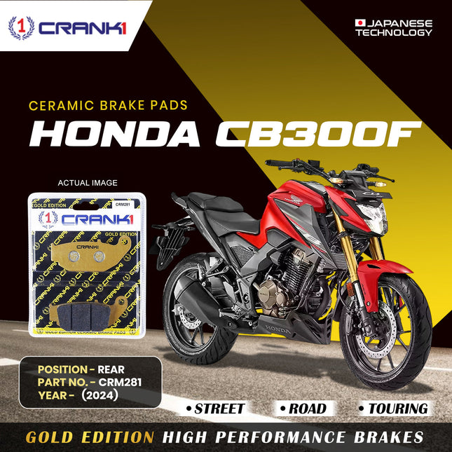 Ceramic Brake Pads For Honda CB300F (2024) - Rear - CRM281 - 1 Set - CRANK1