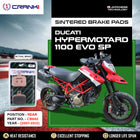 Sintered Brake Pads For Ducati Hypermotard 1100 EVO SP (2007-2012) - Rear - CB662 - 1 Set - CRANK1