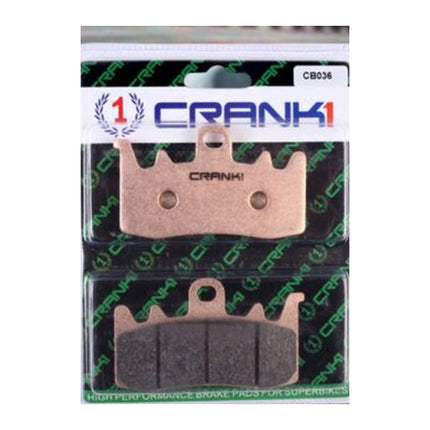 CRANK1 Brake Pads for Ducati Hypermotard 821, Ceramic & Sintered, Front & Rear, in retail packaging