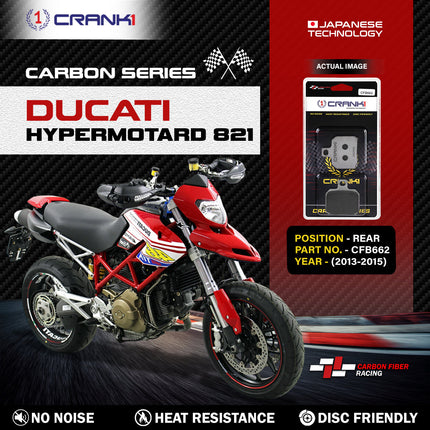 CRANK1 Brake Pads for Ducati Hypermotard 821 — Ceramic & Sintered, Front & Rear