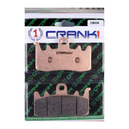 CRANK1 Brake Pads for Ducati Hypermotard 939, Ceramic & Sintered, Front & Rear, in retail packaging