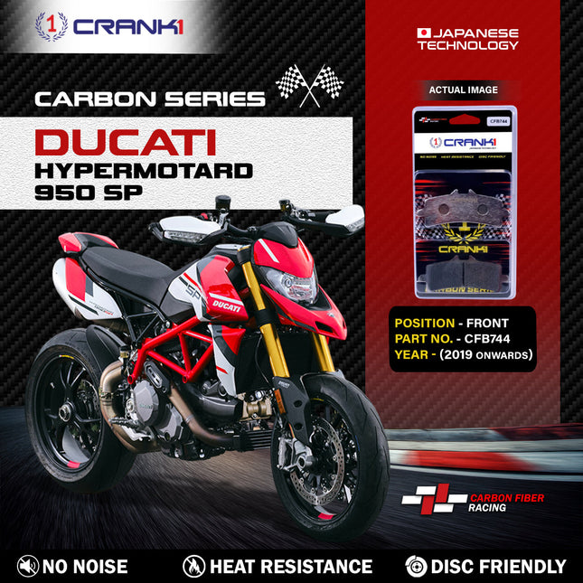 CRANK1 Brake Pads for Ducati Hypermotard 950 SP — Sintered, Front