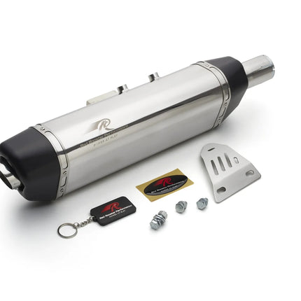 Red Rooster Vertex Exhaust – Polish Finish for Royal Enfield Himalayan / Scram 411