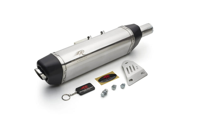 Red Rooster Vertex Exhaust – Polish Finish for Royal Enfield Himalayan / Scram 411