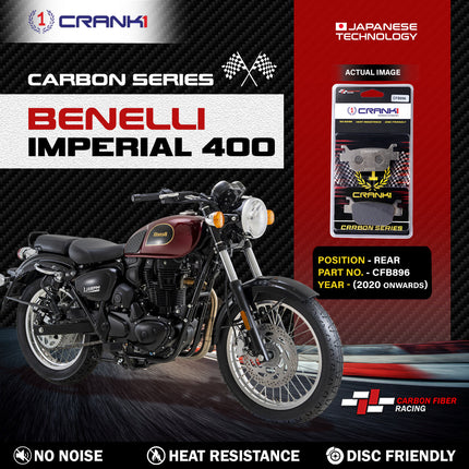 CRANK1 Brake Pads for Benelli Imperiale 400 — Ceramic & Sintered, Front & Rear