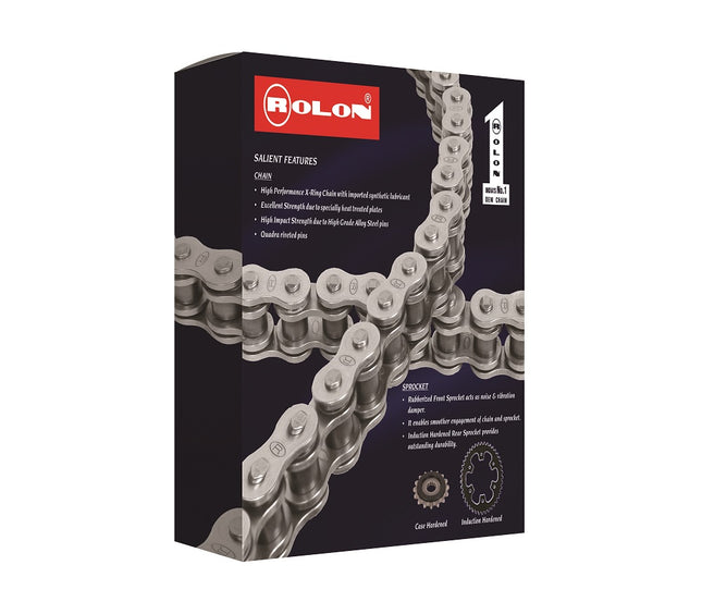 Rolon sealed X-ring chain and sprocket kit box
