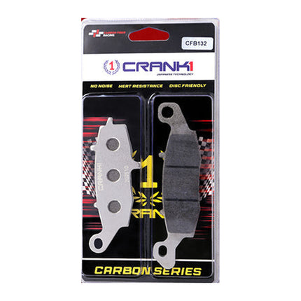 CRANK1 Brake Pads for Suzuki Intruder M1800R, Sintered, Front & Rear, in retail packaging