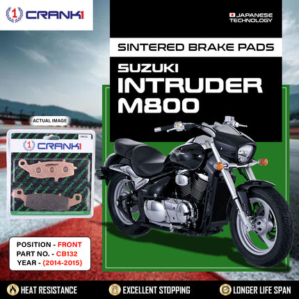 Sintered Brake Pads For Suzuki Intruder M800 (2014-2015) - Front - CB132 - 1 Set - CRANK1