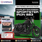Sintered Brake Pads For Harley Davidson Sportster Iron 883 (2009-2013) - Front - CB183 - 1 Set - CRANK1
