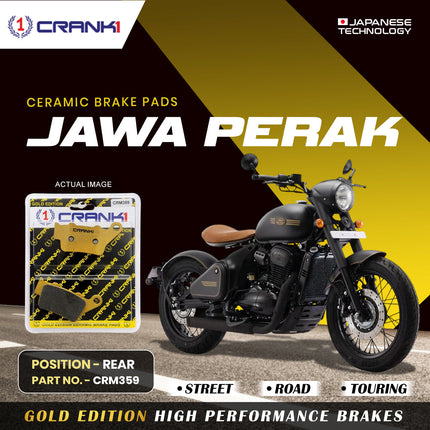 Ceramic Brake Pads For Jawa Perak - Rear - CRM359 - 1 Set - CRANK1