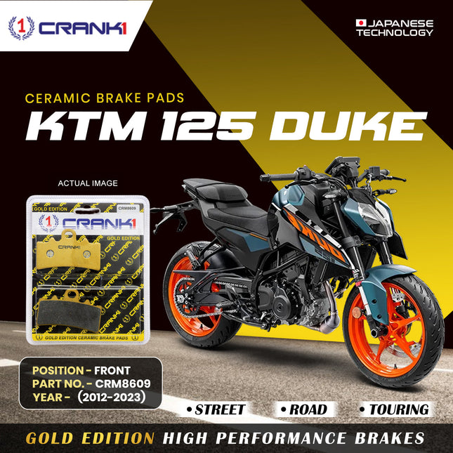 Ceramic Brake Pads For KTM 125 Duke (2012-2023) - Front - CRM8609 - 1 Set - CRANK1
