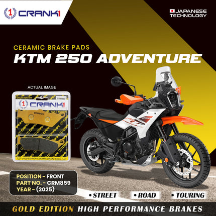 Ceramic Brake Pads For KTM 250 Adventure (2025) - Front - CRM859 - 1 Set - CRANK1