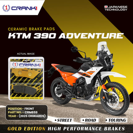 Ceramic Brake Pads For KTM 390 Adventure (2025 Onwards) - Front - CRM859 - 1 Set - CRANK1