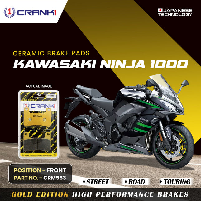 Ceramic Brake Pads For Kawasaki Ninja 1000 - Front - CRM553 - 2 Sets - CRANK1