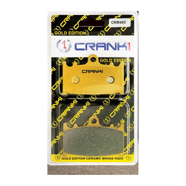 CRANK1 Brake Pads for Kawasaki Versys 1000, Ceramic & Sintered, Front & Rear, in retail packaging