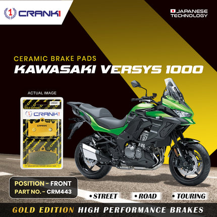 Ceramic Brake Pads For Kawasaki Versys 1000 - Front - CRM443 - 2 Sets - CRANK1