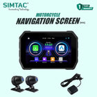 Motorcycle navigation screen system with cameras and GPS module, SIMTAC display on Rawtorque