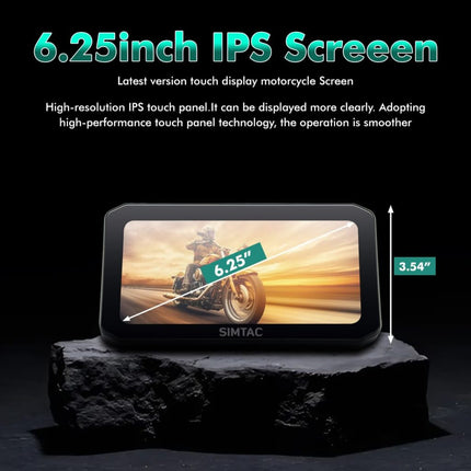 SIMTAC M6DT Motorcycle Navigation System — GPS with Android Auto & CarPlay Simtac innovation technology