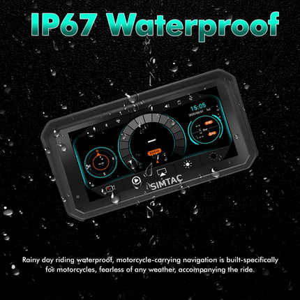 Motorcycle CarPlay display with TPMS