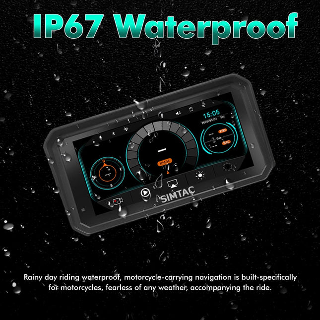 Motorcycle CarPlay display with TPMS