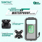 Simtac Splash Guard X Waterproof Mobile Holder with Wireless Charger and Vibration Damper (MHW-PWC-PRO)