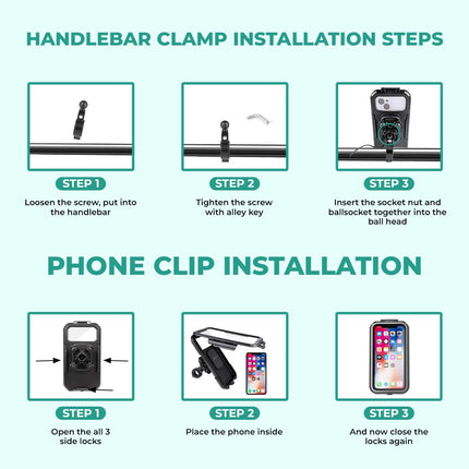 Simtac Splash Guard X Mobile Holder with Wireless Charger & Vibration Damper (MHW-PWC-PRO)