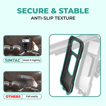 Simtac Splash Guard X Mobile Holder with Wireless Charger & Vibration Damper (MHW-PWC-PRO)
