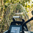 Legundary TVS Apache RTX 300 Ploigos GPS Mount with Visor Extender – MS & Aluminium – Black and Silver.