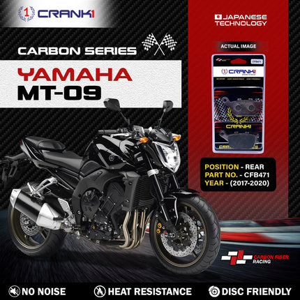 CRANK1 Brake Pads for Yamaha MT-09 — Sintered, Rear