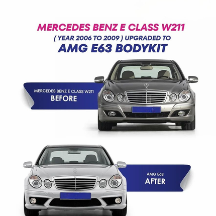 Mercedes W211 to E63 AMG Body Kit detail