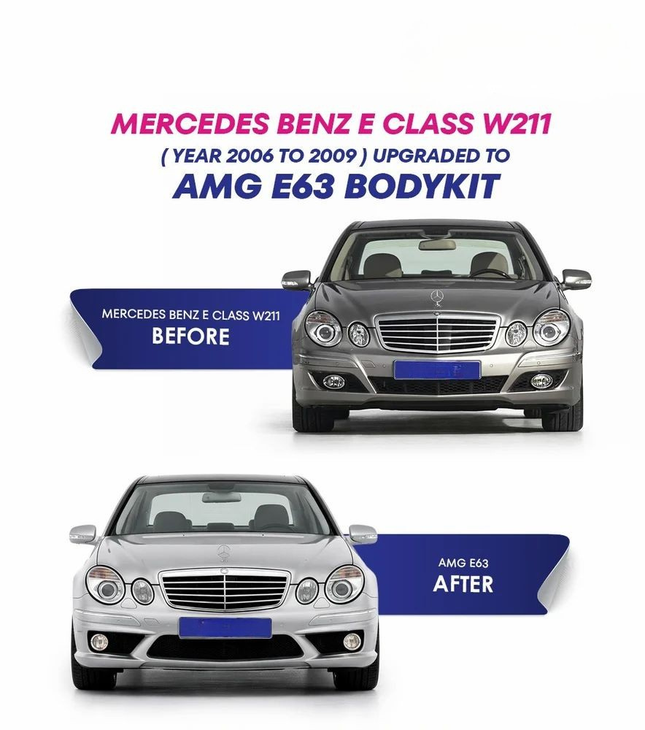 Mercedes W211 to E63 AMG Body Kit detail