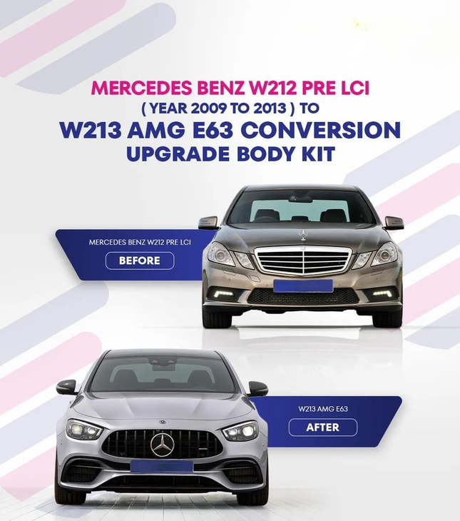 Mercedes W212 to W213 E63 AMG Body Kit
