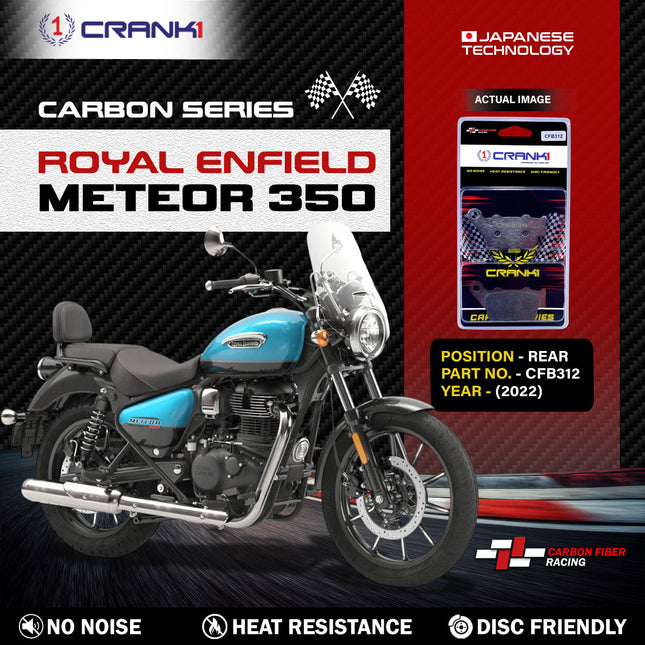 CRANK1 Carbon Brake Pads for Royal Enfield Meteor 350