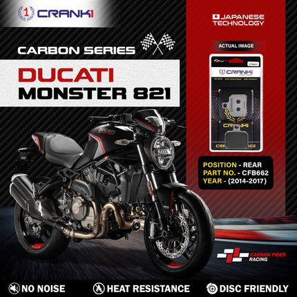 CRANK1 Brake Pads for Ducati Monster 821 — Sintered, Front & Rear
