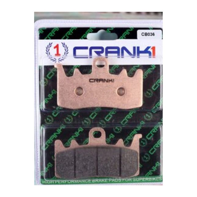 CRANK1 Brake Pads for Ducati Monster 821, Sintered, Front & Rear, in retail packaging