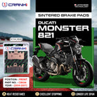Sintered Brake Pads For Ducati Monster 821 (2014-2017) - Front - CB036 - 2 Sets - CRANK1