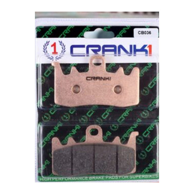 CRANK1 Brake Pads for Ducati Monster 937, Sintered, Front & Rear, in retail packaging