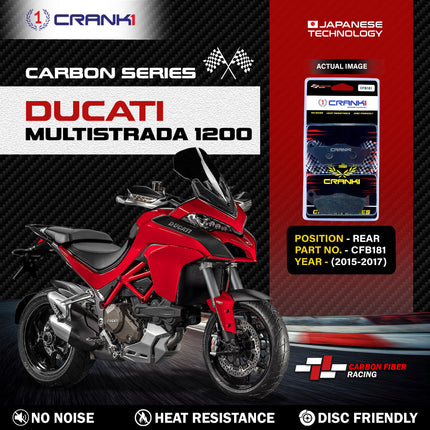 CRANK1 Brake Pads for Ducati Multistrada 1200 — Ceramic & Sintered, Front & Rear