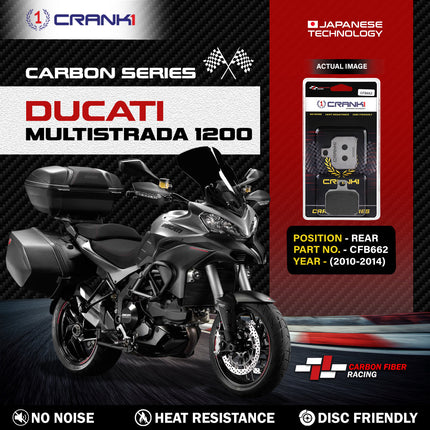 CRANK1 Brake Pads for Ducati Multistrada 1200 — Ceramic & Sintered, Front & Rear